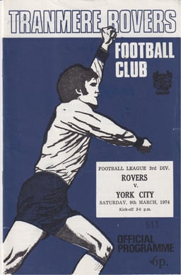 Tranmere Rovers v York City Match Programme 1974-03-09